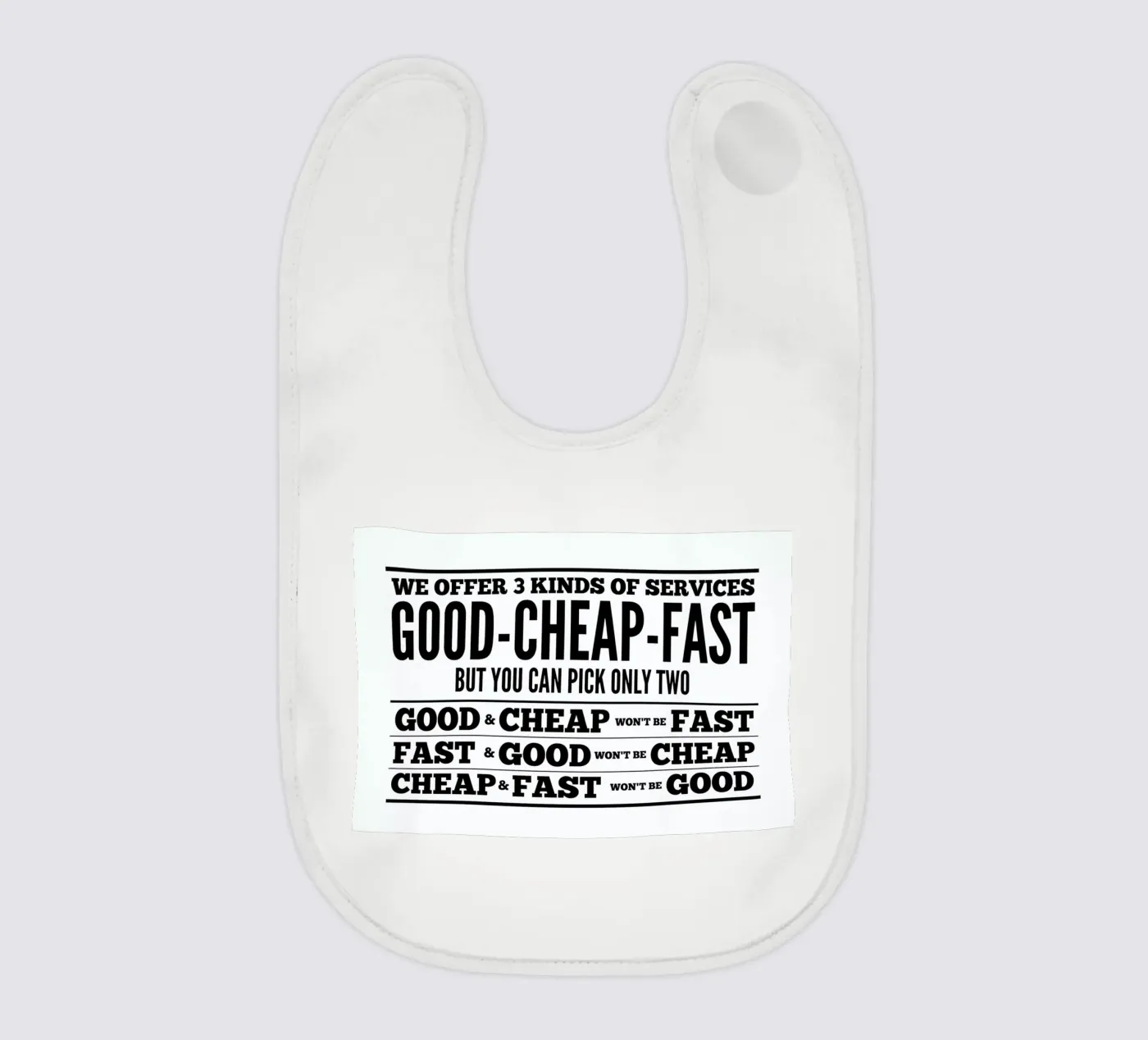 Good Cheap Fast bavaglino da Mr Cup