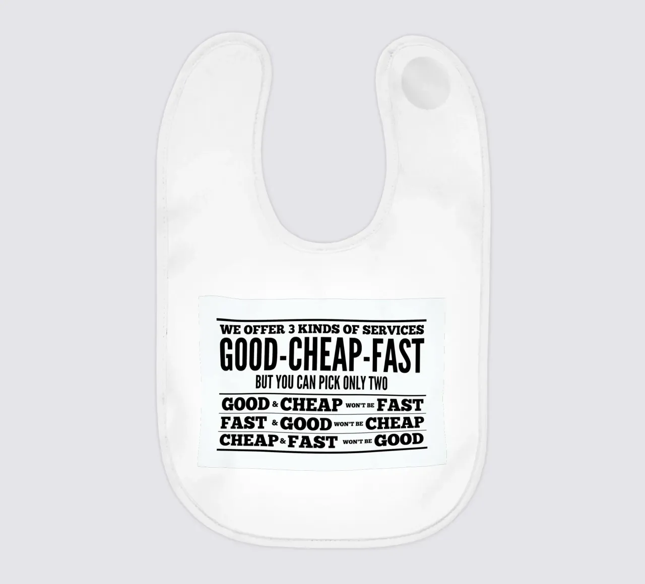 Good Cheap Fast bavaglino da Mr Cup