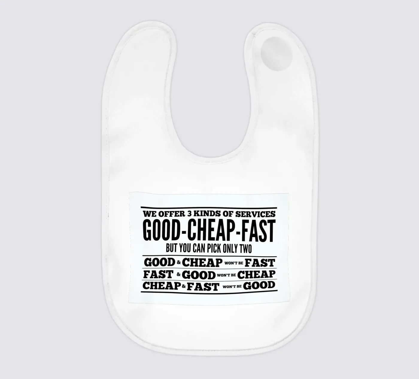 Good Cheap Fast bavaglino da Mr Cup
