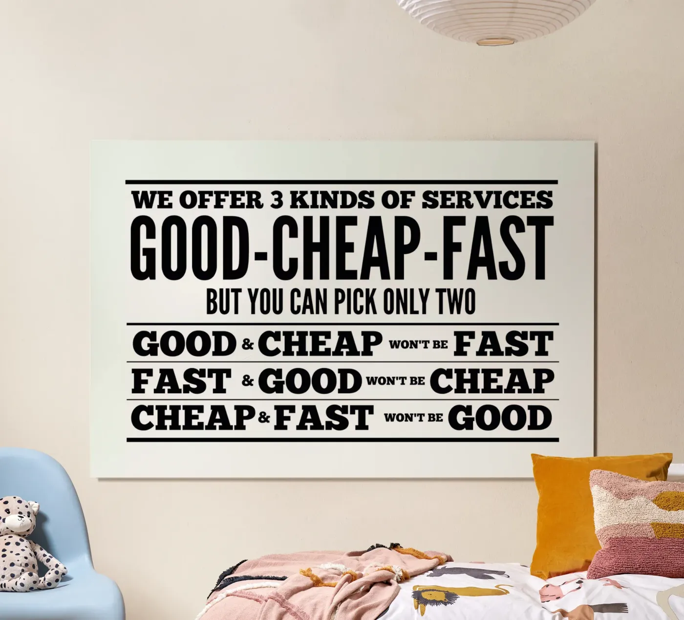 Good Cheap Fast poster da Mr Cup