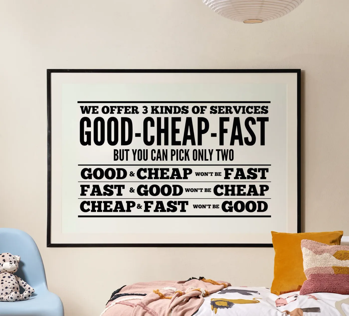 Good Cheap Fast poster da Mr Cup