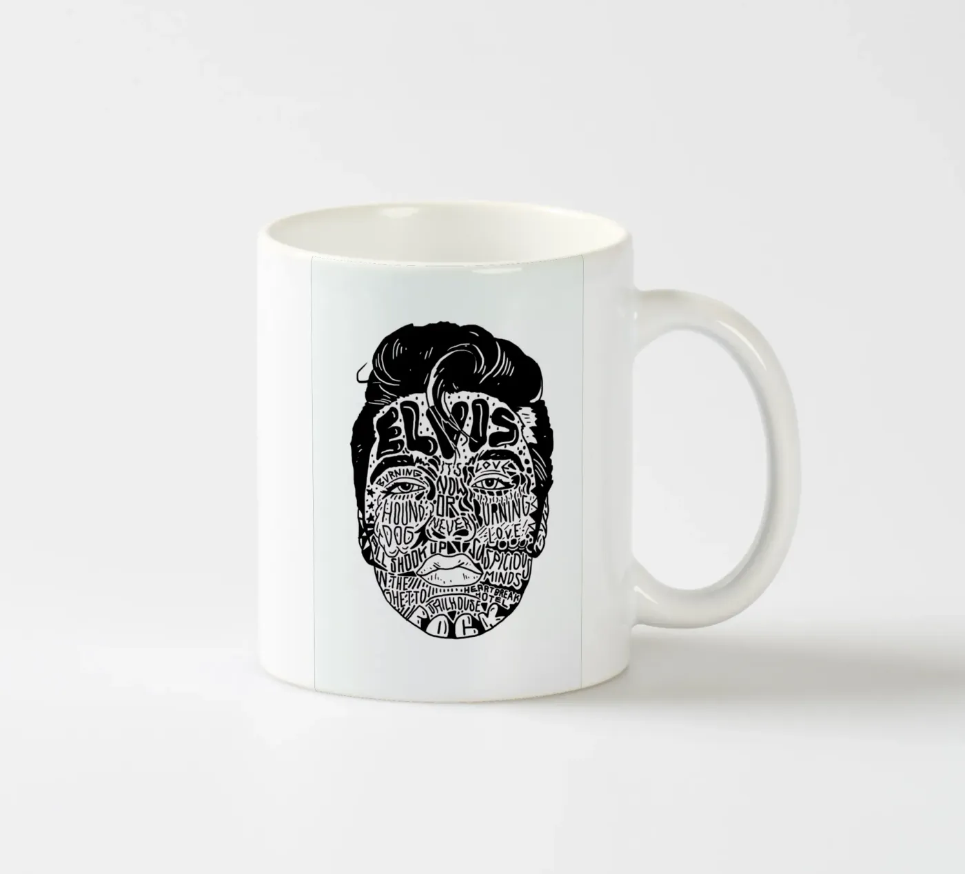 Elvis ceramic mug by Nick Cocozza