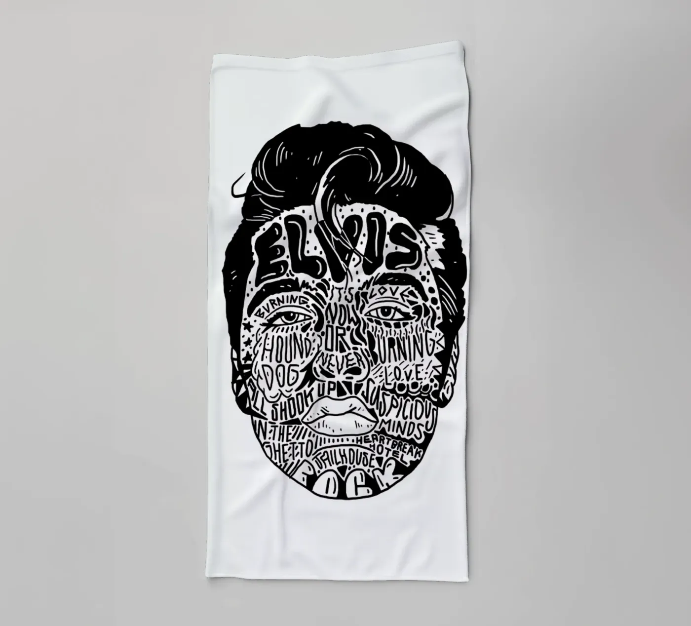 Elvis badhanddoek van Nick Cocozza