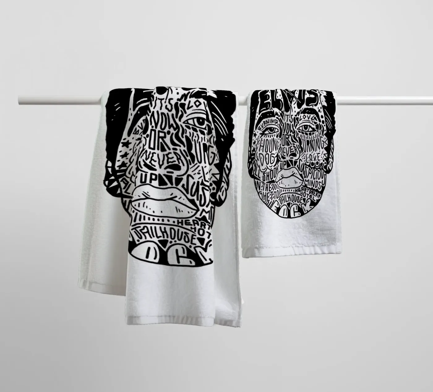 Elvis badhanddoek van Nick Cocozza