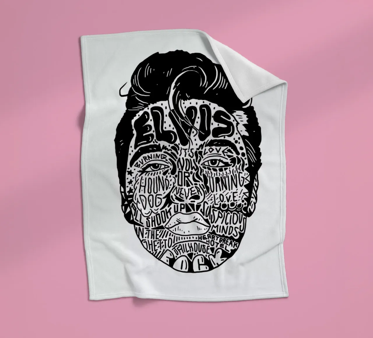 Elvis fleecedeken van Nick Cocozza