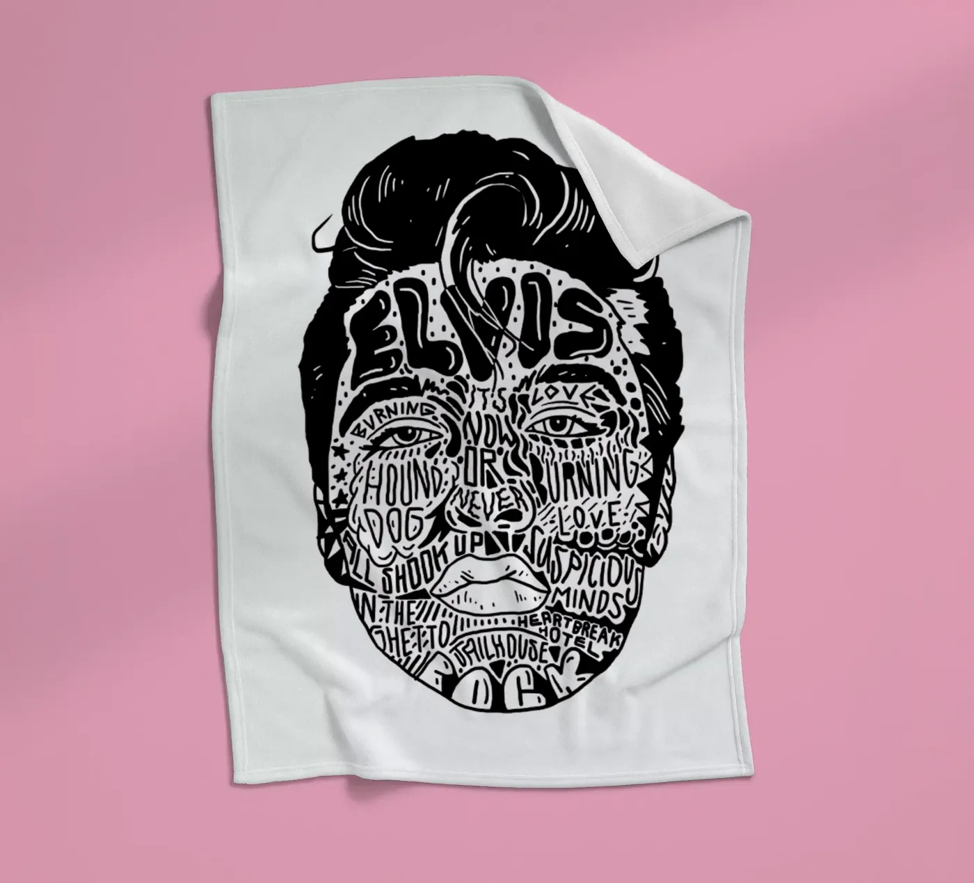 Elvis fleecedeken van Nick Cocozza