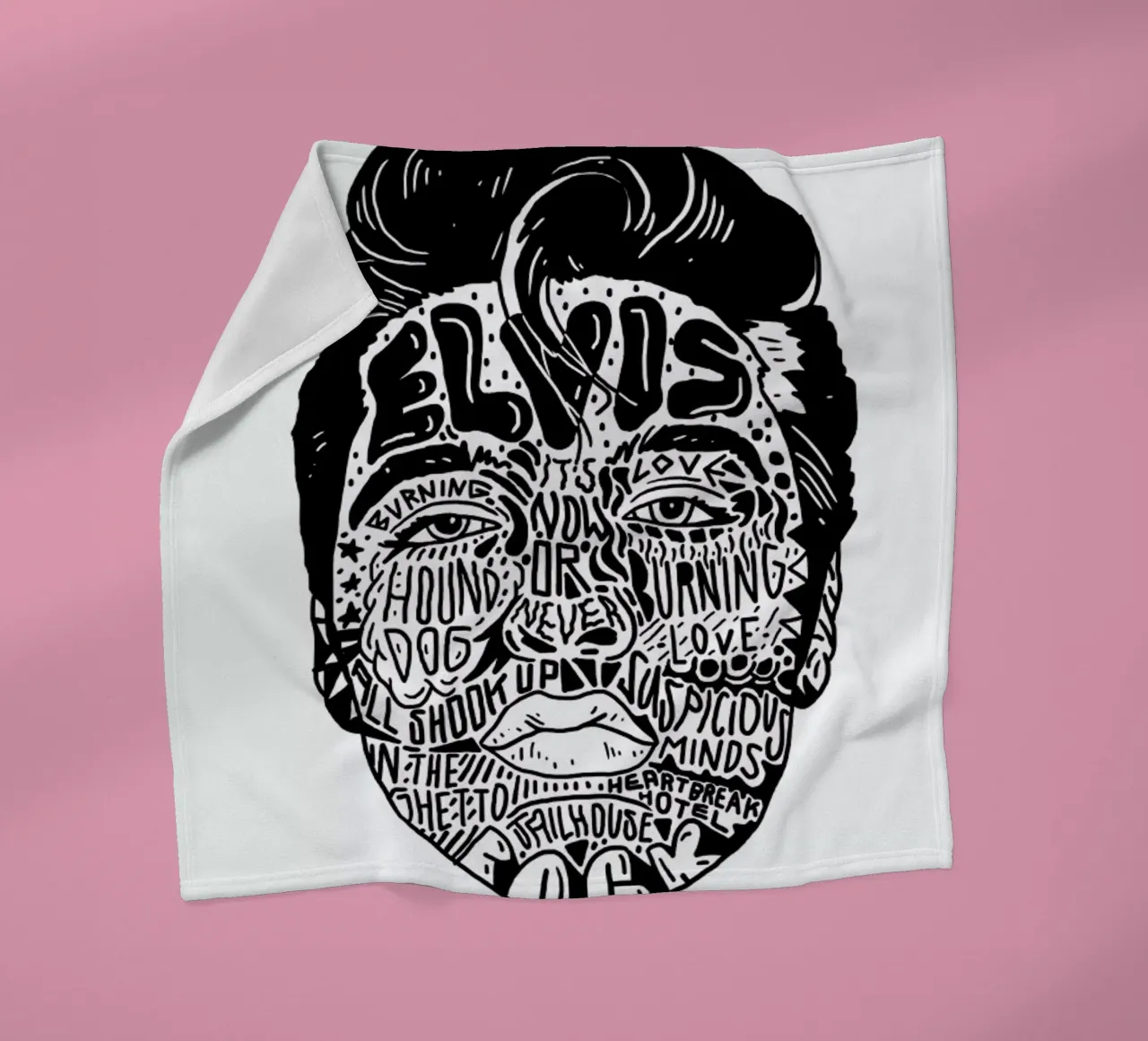 Elvis fleecedeken van Nick Cocozza