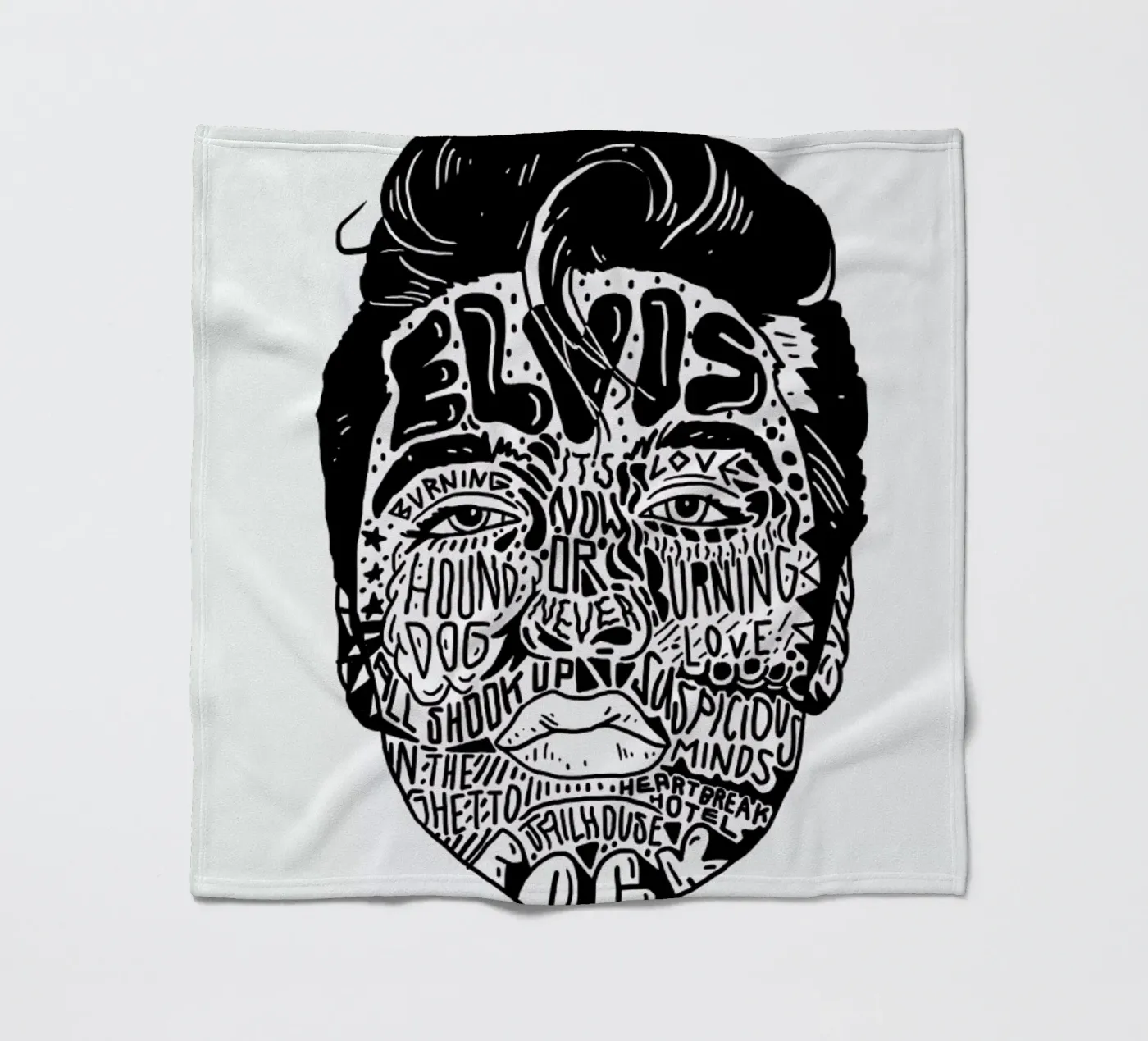 Elvis fleecedeken van Nick Cocozza