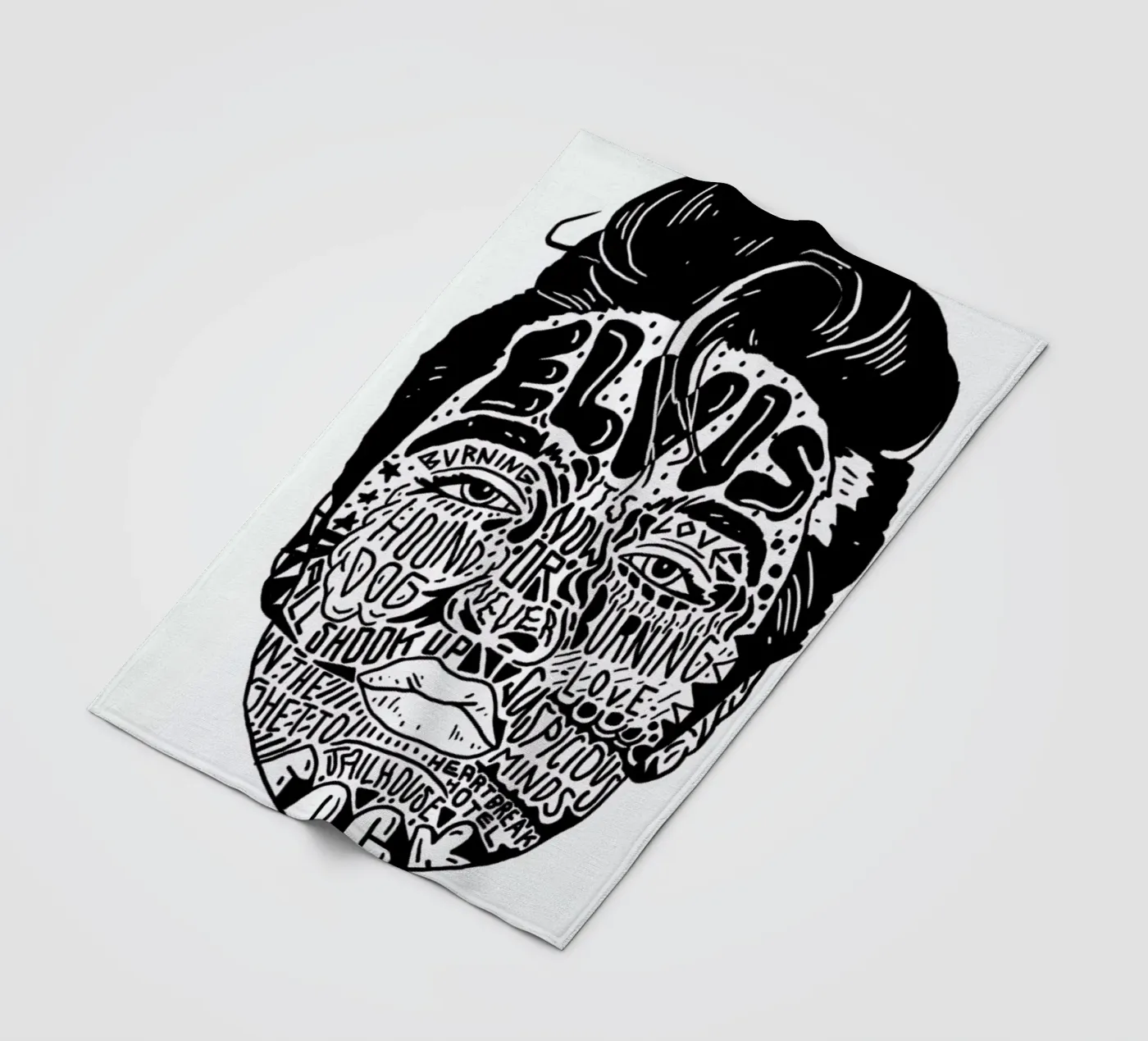 Elvis fleecedeken van Nick Cocozza