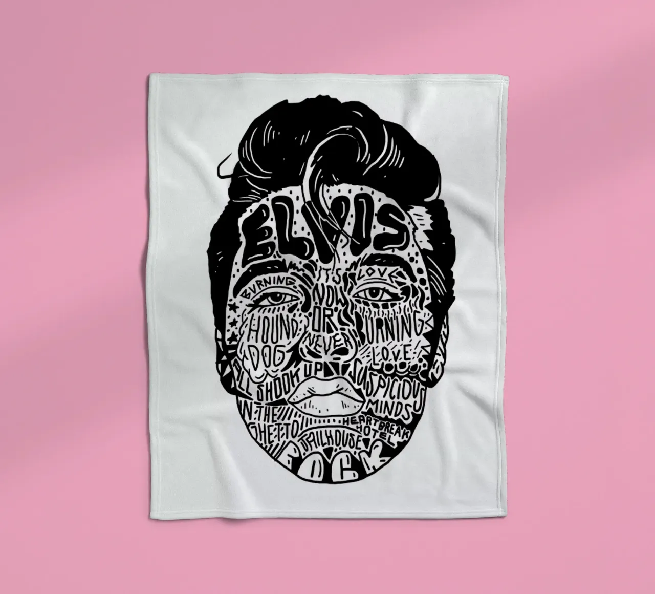 Elvis fleecedeken van Nick Cocozza