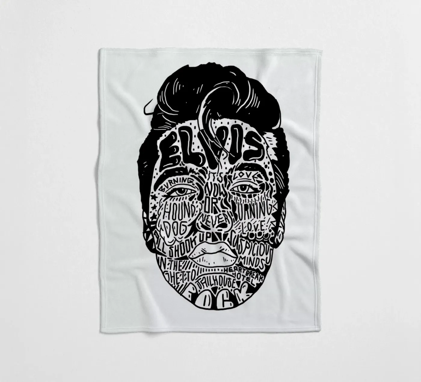 Elvis fleecedeken van Nick Cocozza