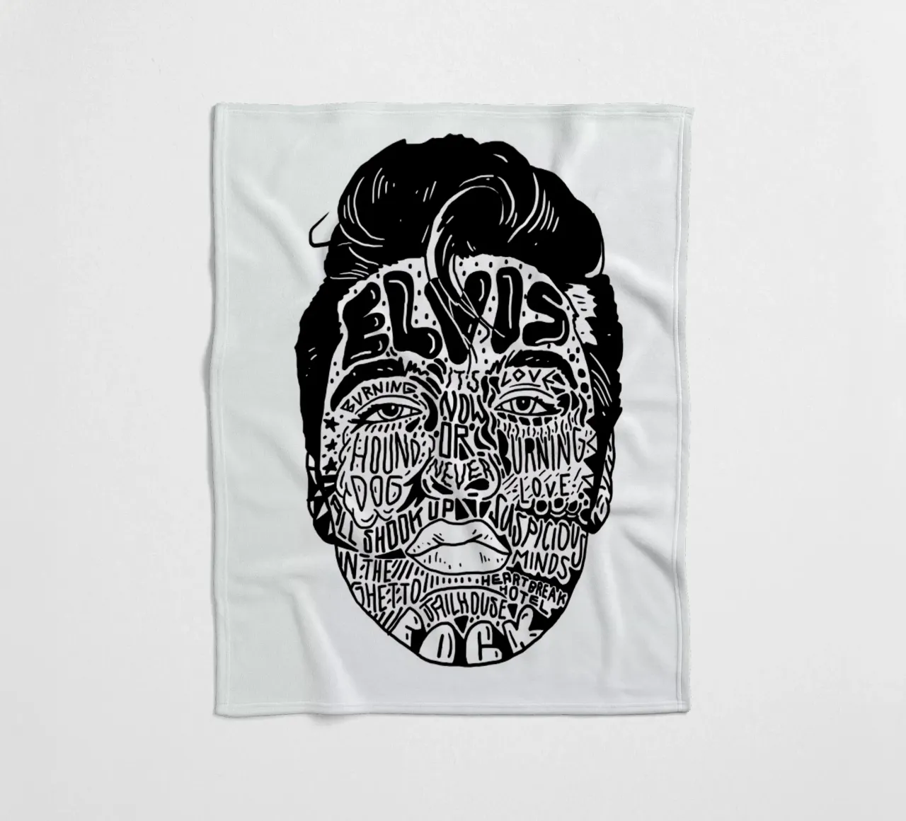 Elvis fleecedeken van Nick Cocozza