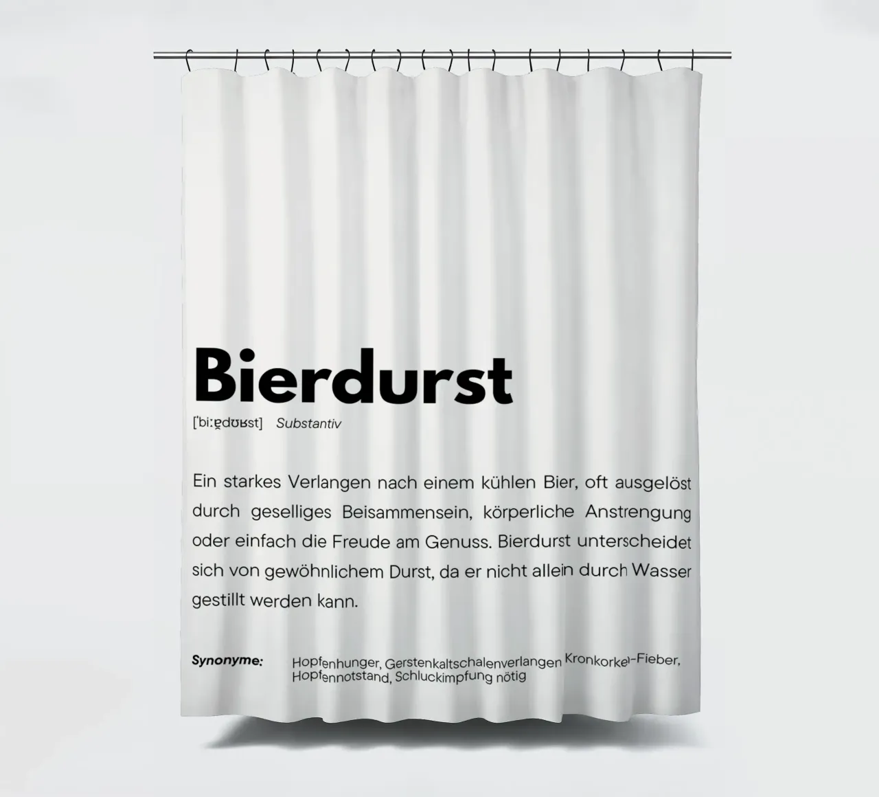 Definition Bierdurst tenda da doccia da DigiWunderwerk