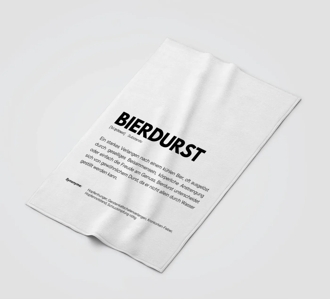 Definition Bierdurst fleecedeken van DigiWunderwerk