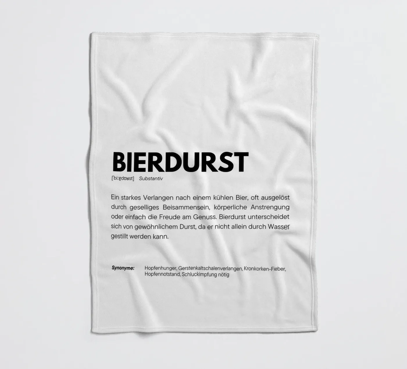 Definition Bierdurst fleecedeken van DigiWunderwerk