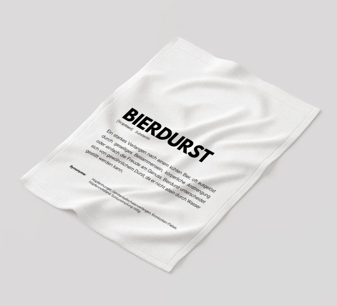 Definition Bierdurst fleecedeken van DigiWunderwerk