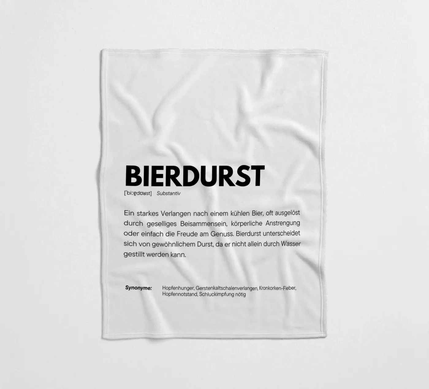 Definition Bierdurst fleecedeken van DigiWunderwerk