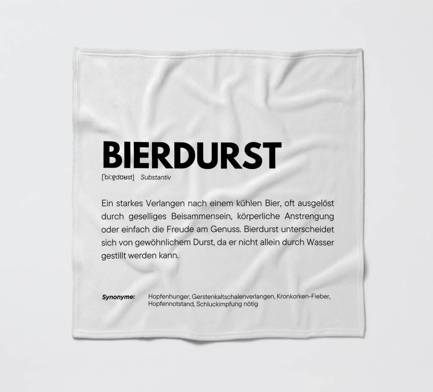 Definition Bierdurst fleecedeken van DigiWunderwerk