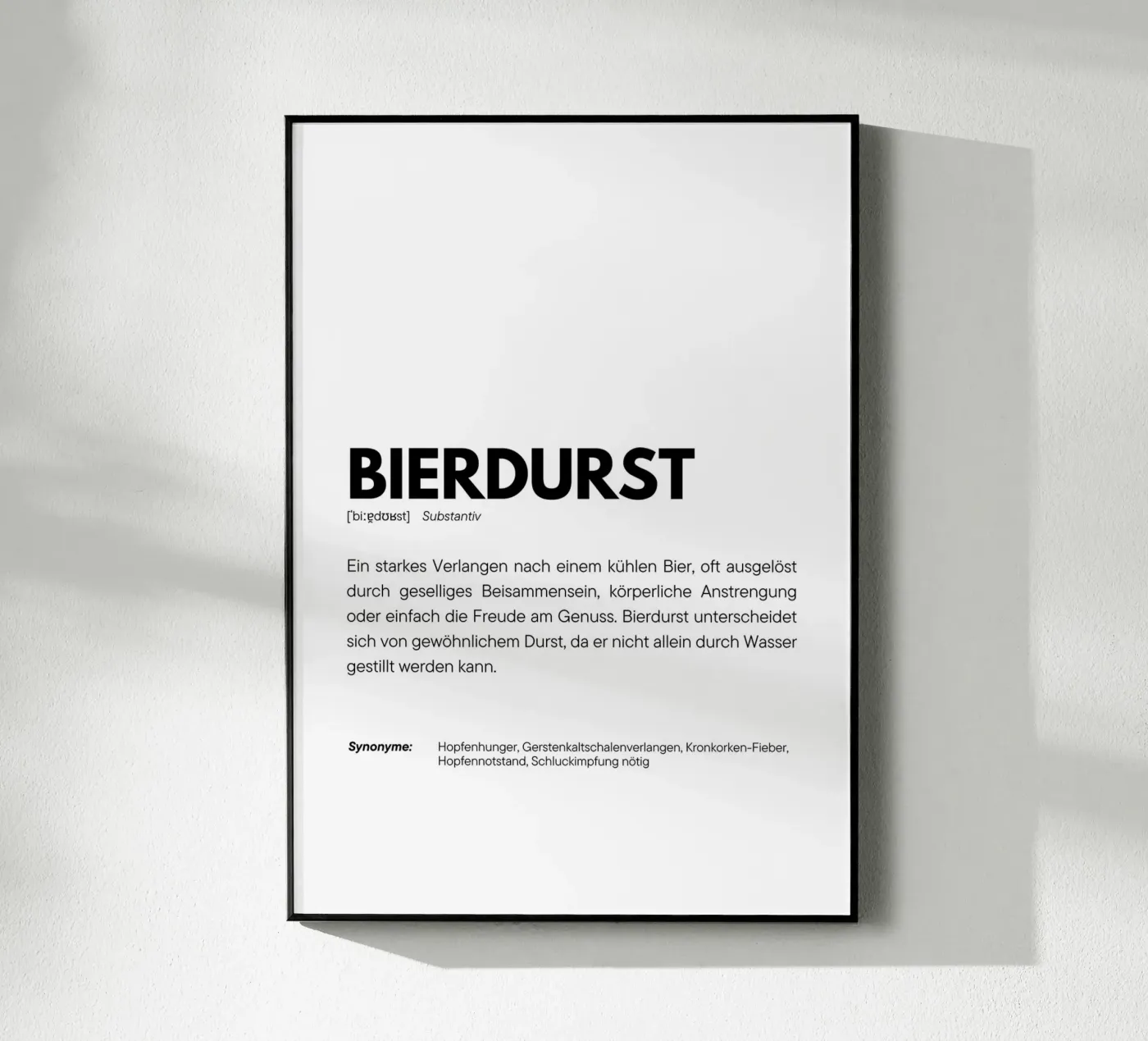 Definition Bierdurst plexiglas de DigiWunderwerk