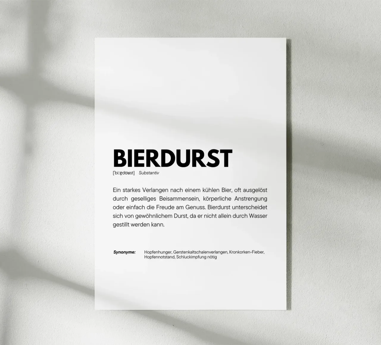 Definition Bierdurst plexiglass da DigiWunderwerk