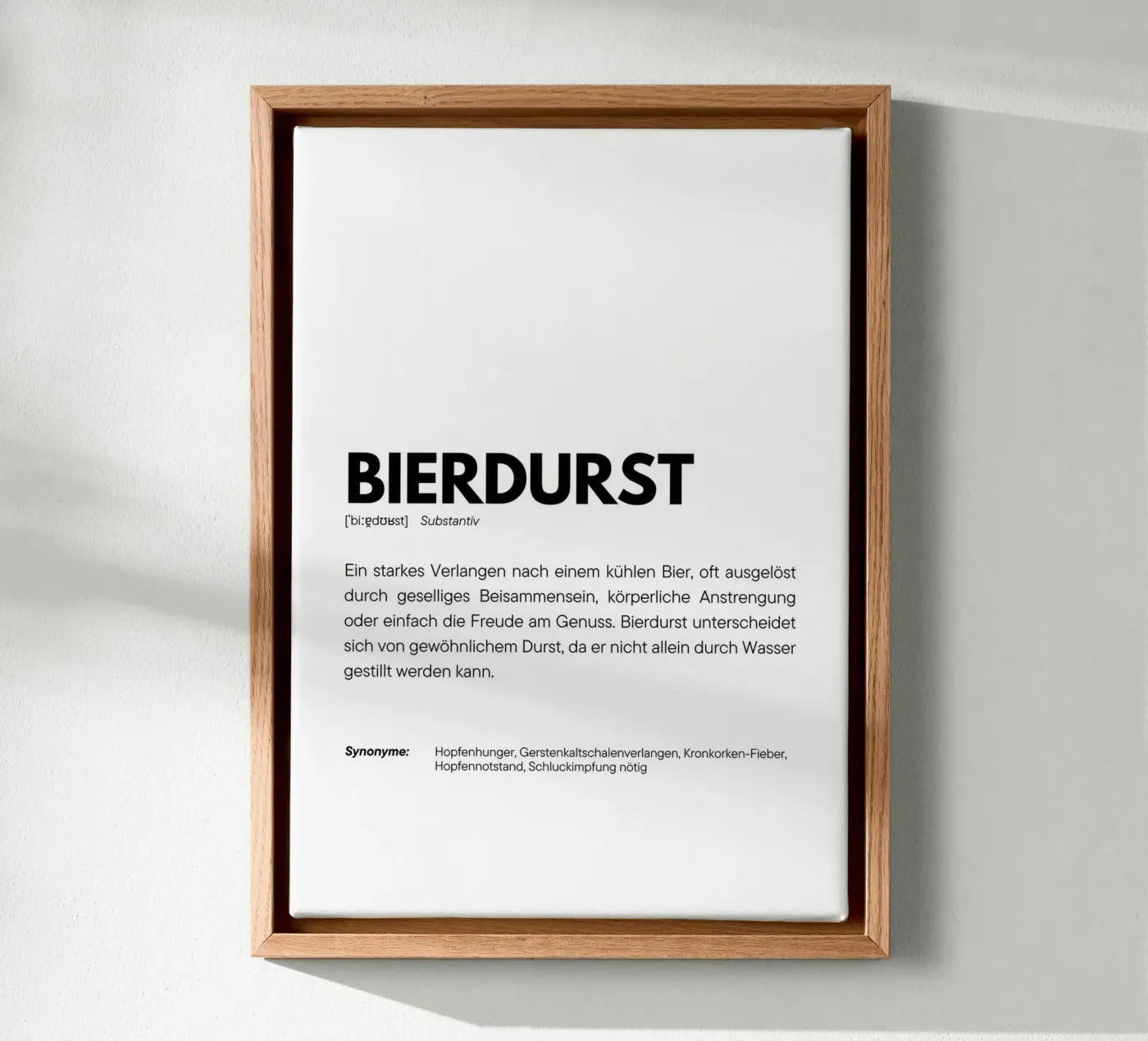 Definition Bierdurst tela da DigiWunderwerk