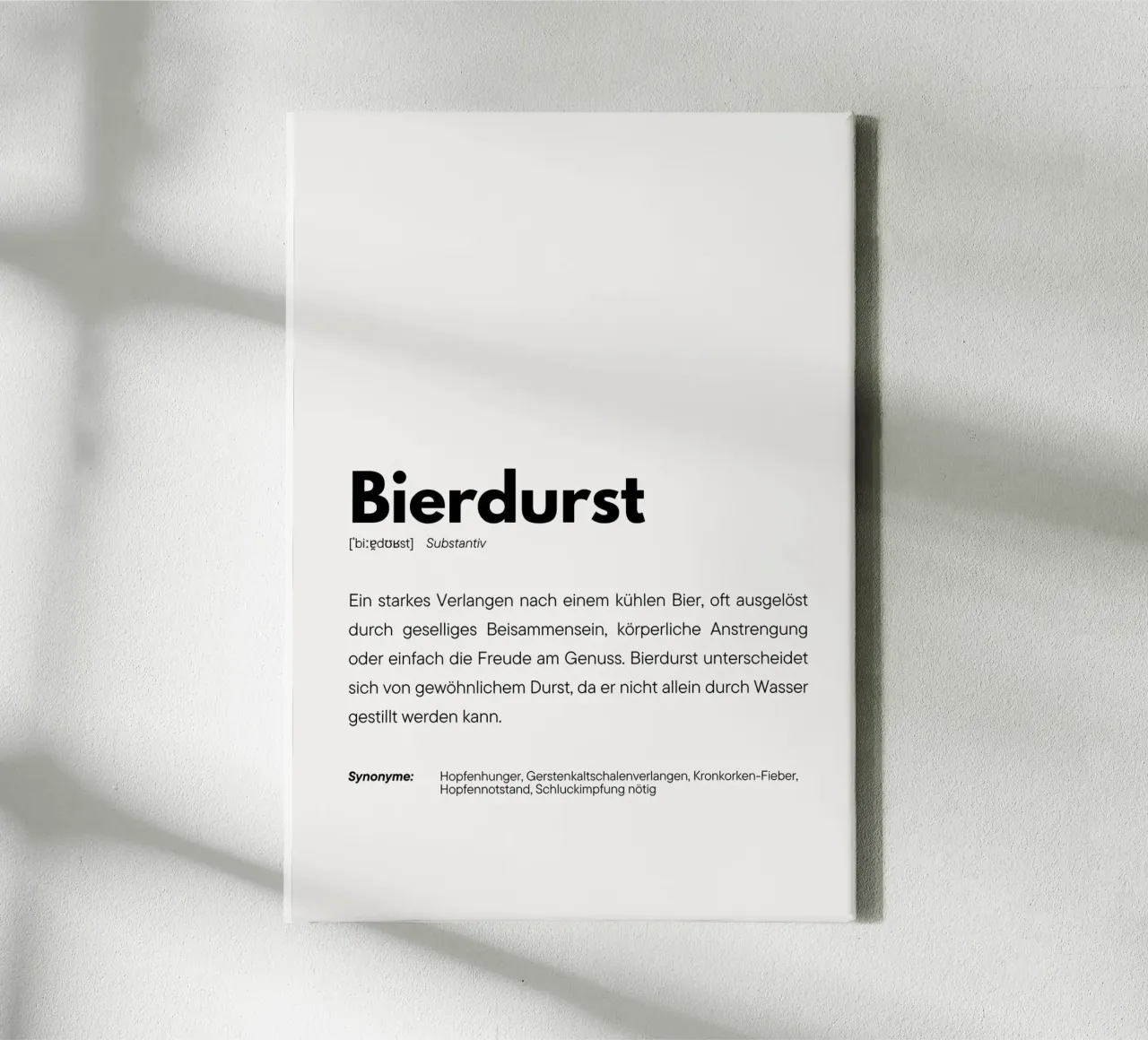 Definition Bierdurst tela con Cornice a cassetta da DigiWunderwerk