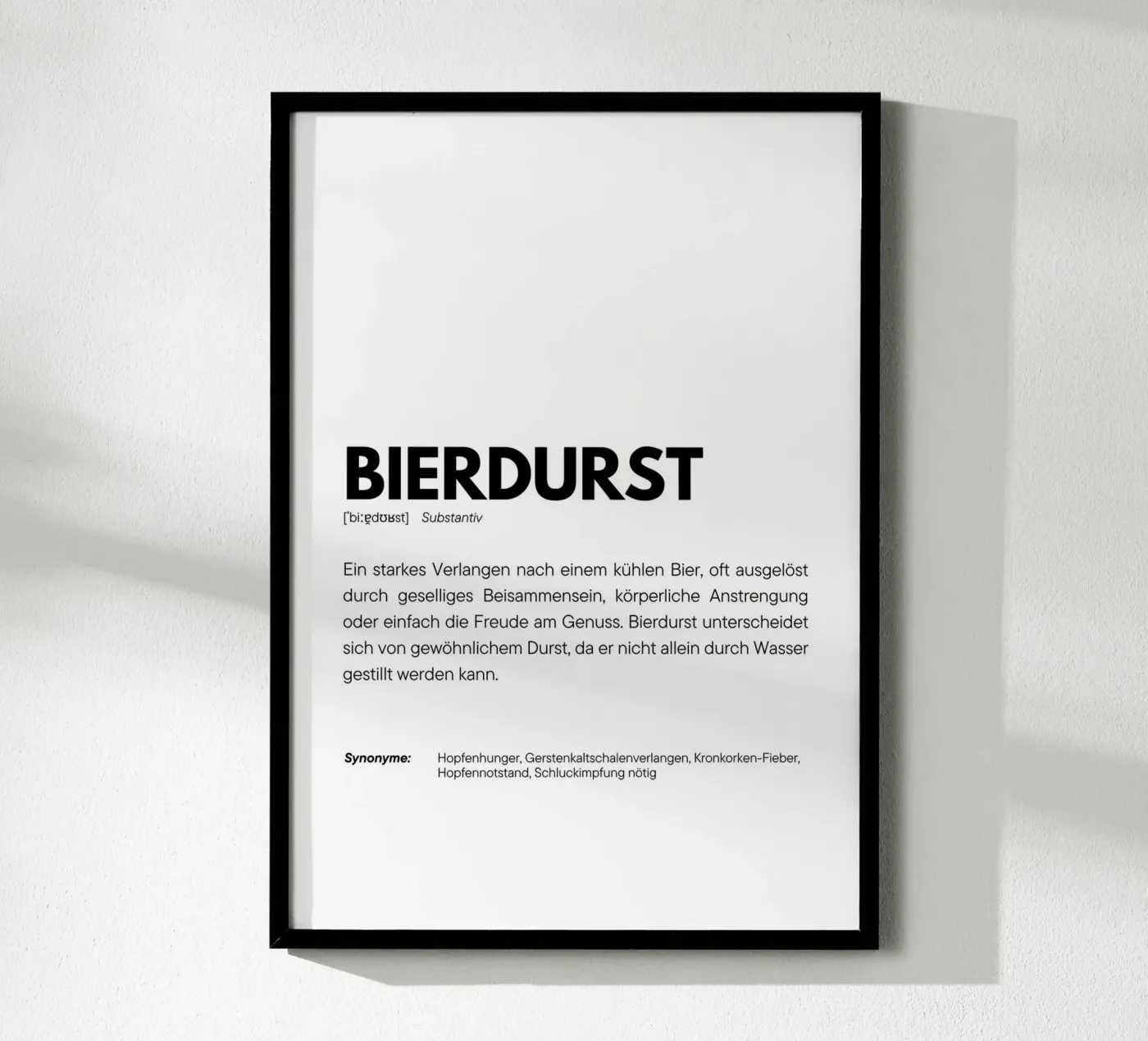 Definition Bierdurst poster de DigiWunderwerk