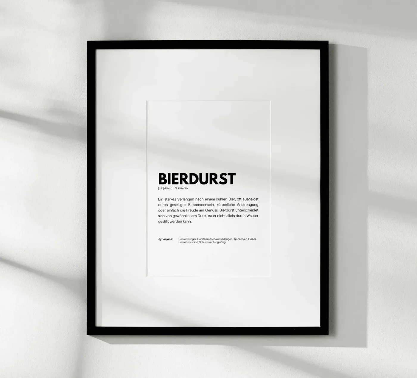 Definition Bierdurst poster de DigiWunderwerk