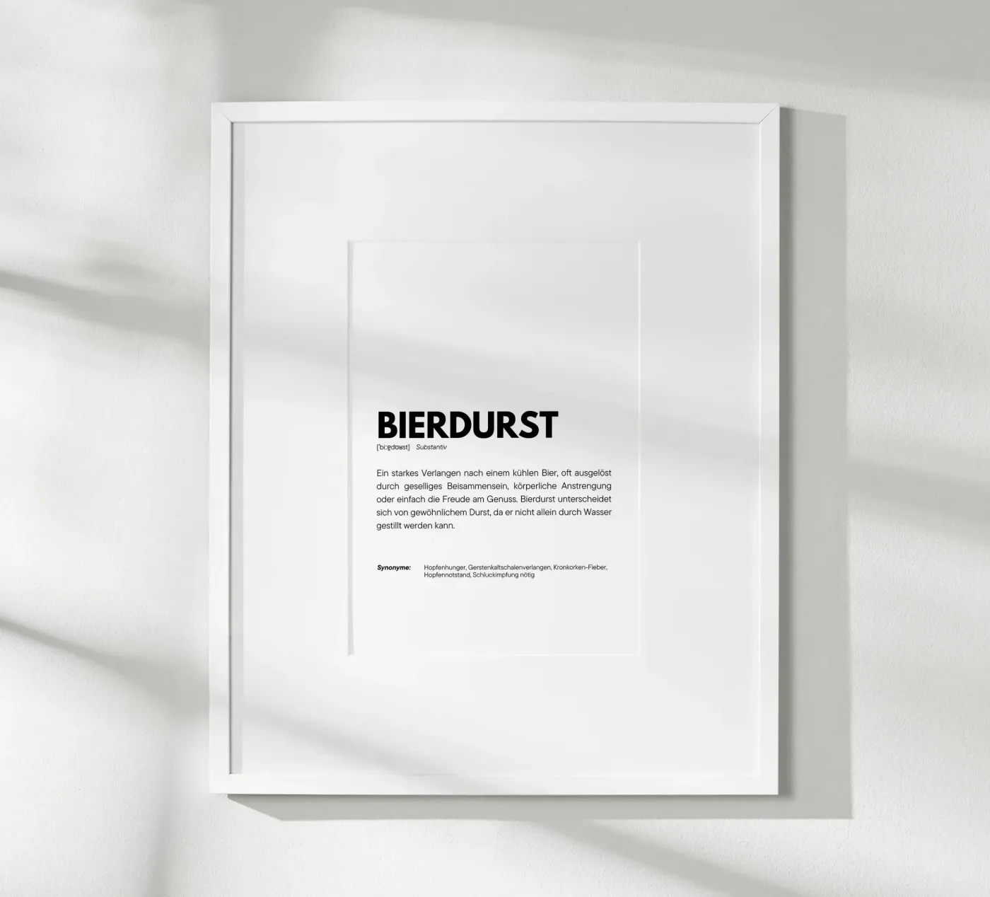 Definition Bierdurst Poster von DigiWunderwerk