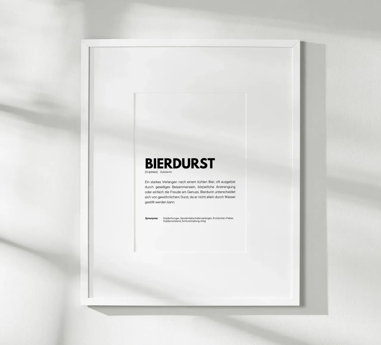 Definition Bierdurst poster da DigiWunderwerk