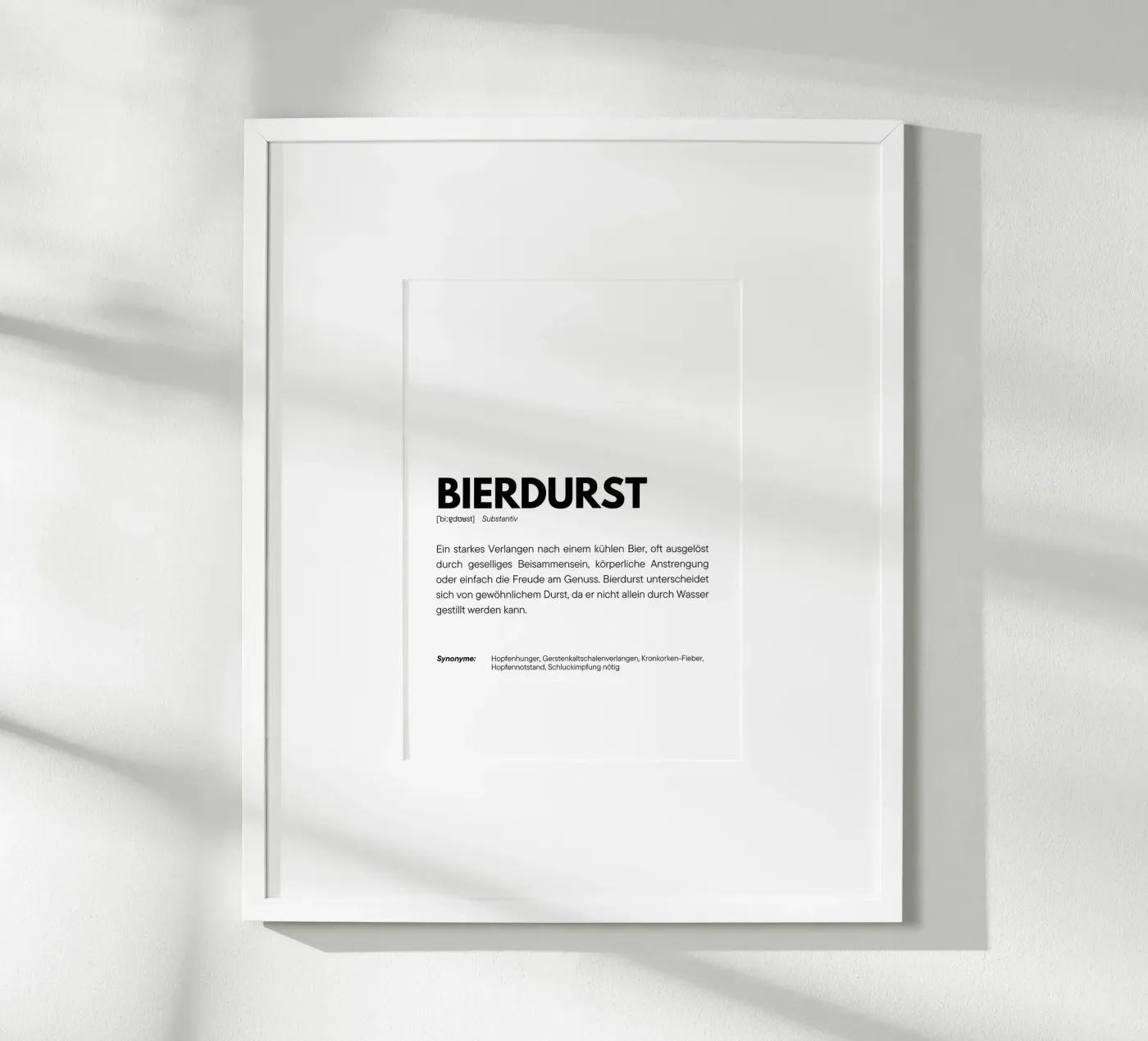 Definition Bierdurst poster de DigiWunderwerk