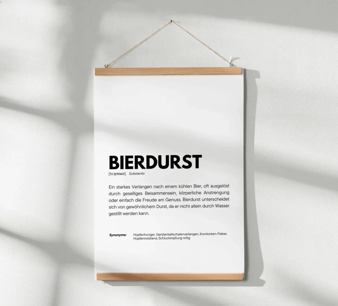 Definition Bierdurst Poster von DigiWunderwerk