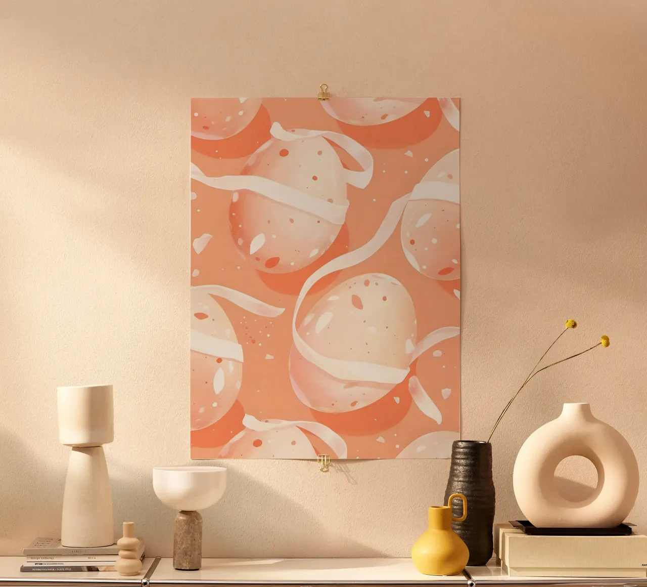Happy Easter No 30 poster con telaio in plastica da treechild