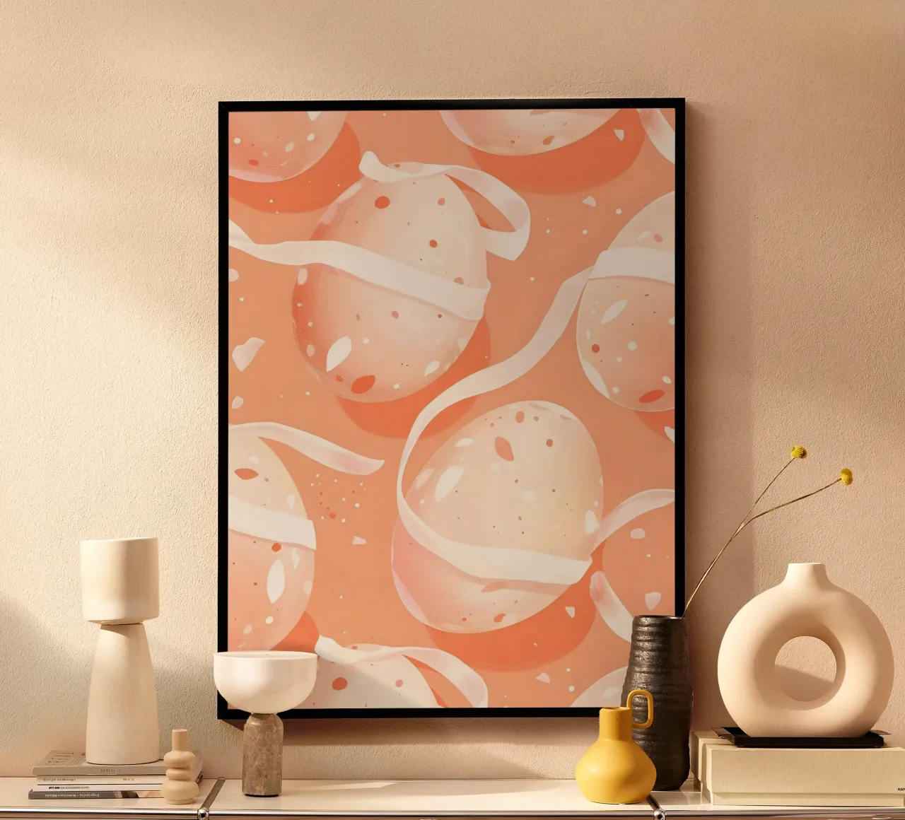 Happy Easter No 30 poster con telaio in plastica da treechild