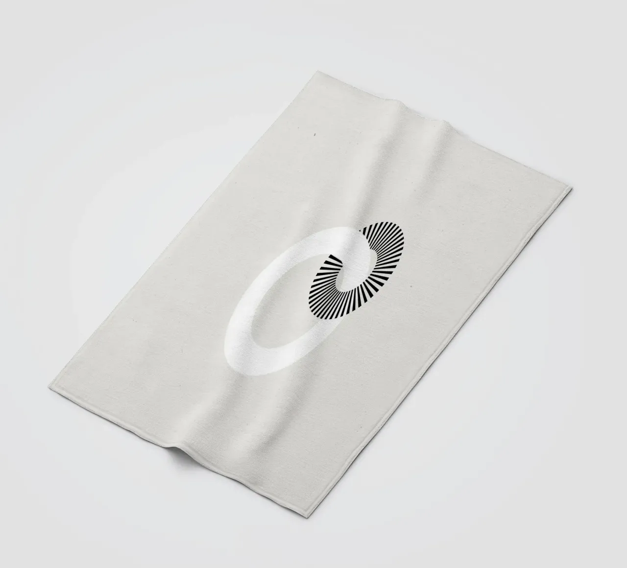 Minimalist rings fleece blanket by Katja Stehle Design