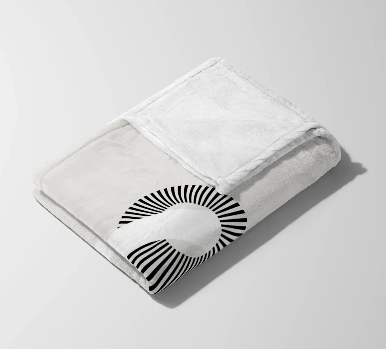 Minimalist rings fleece blanket by Katja Stehle Design