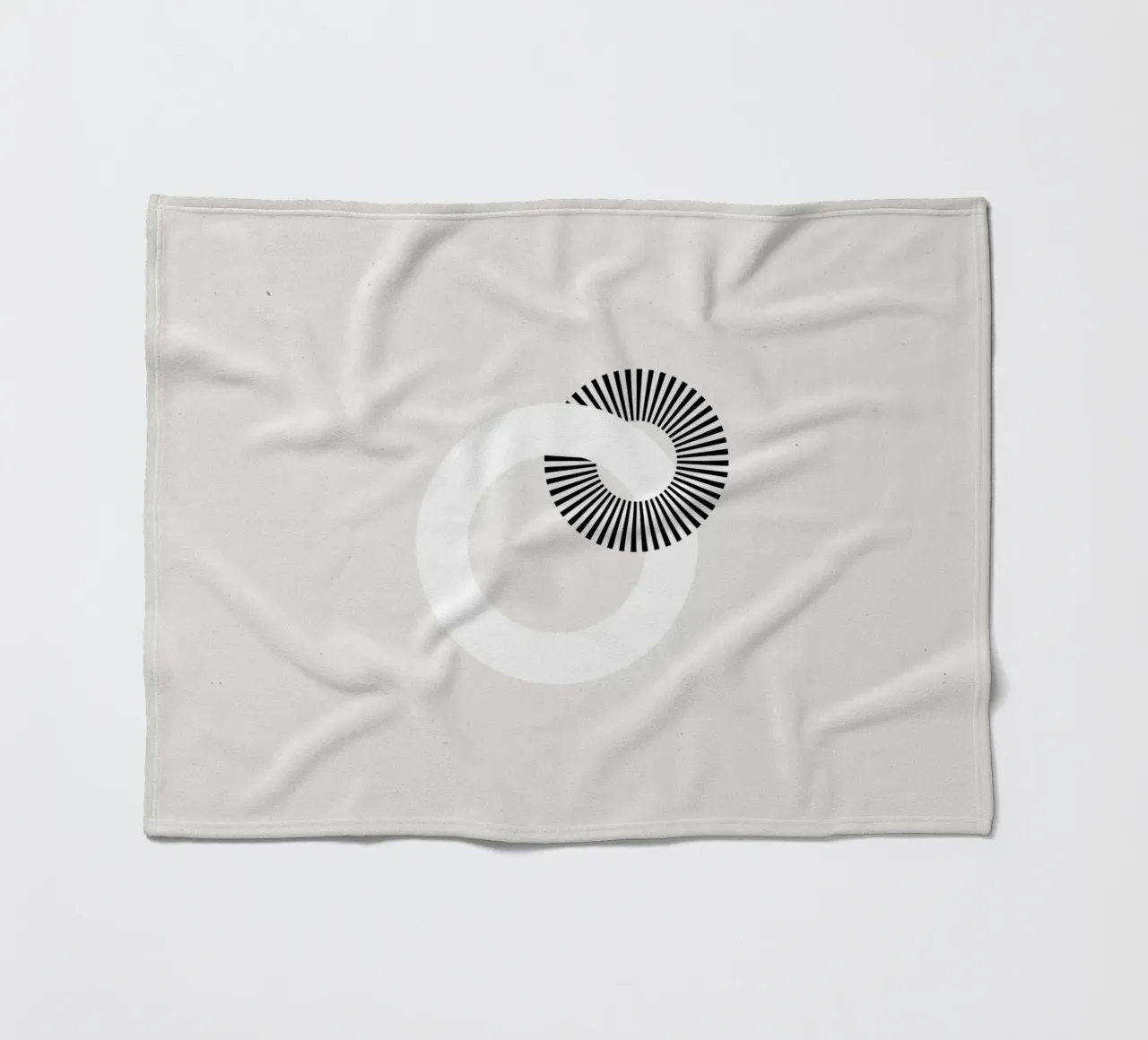 Minimalist rings fleece blanket by Katja Stehle Design