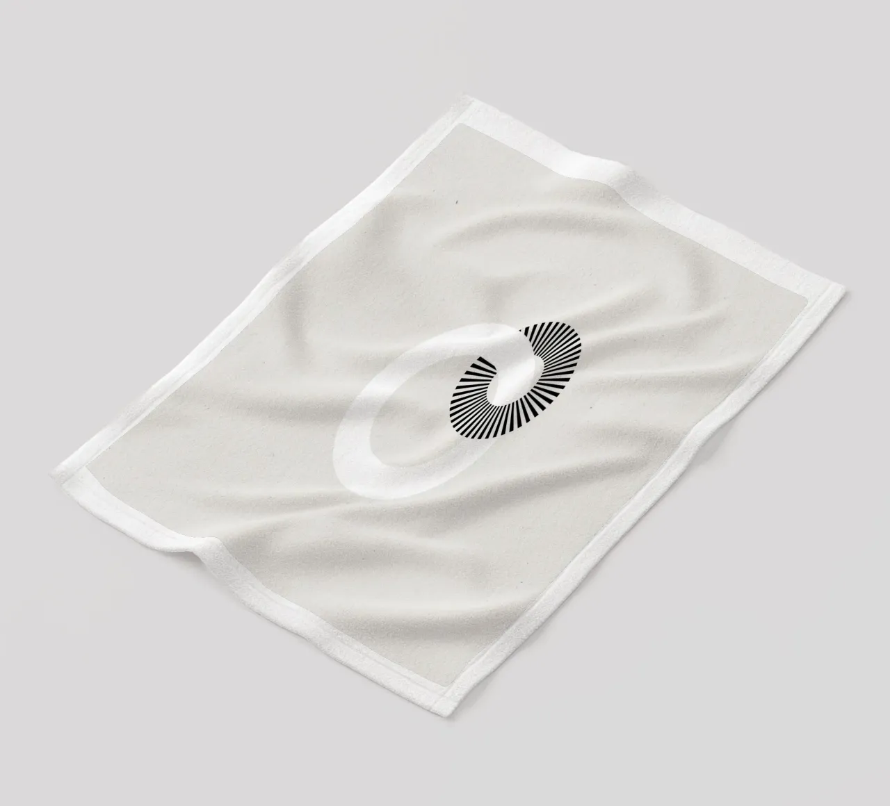 Minimalist rings fleece blanket by Katja Stehle Design