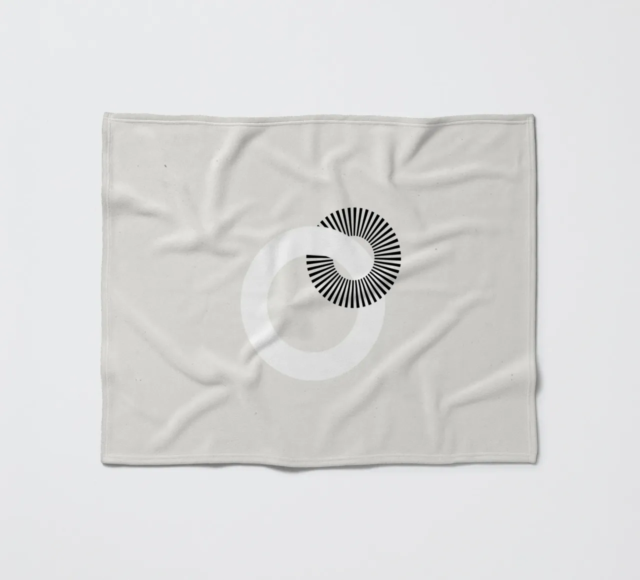 Minimalist rings fleece blanket by Katja Stehle Design