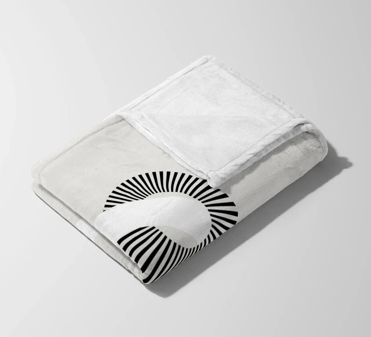 Minimalist rings fleece blanket by Katja Stehle Design
