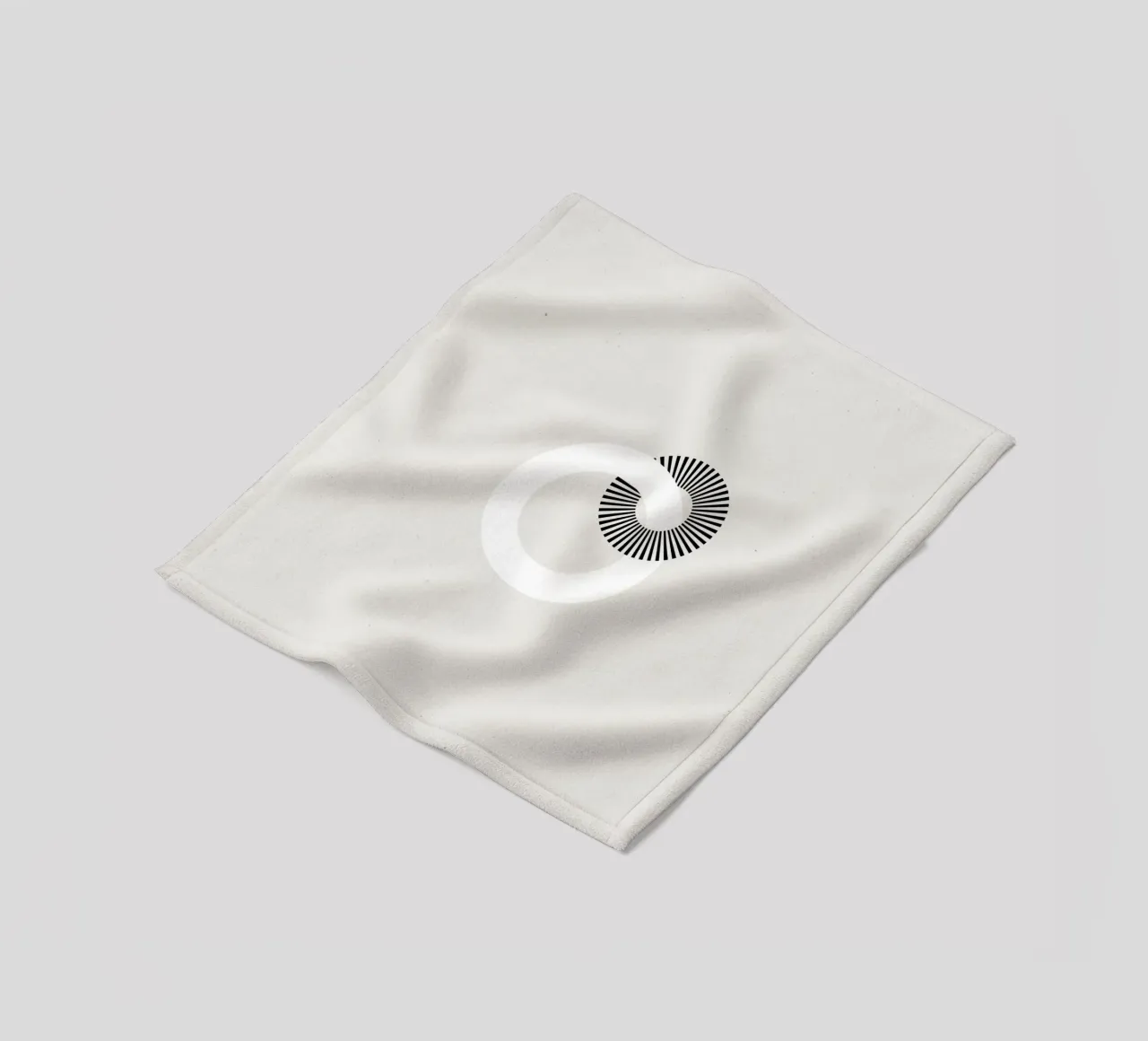 Minimalist rings fleece blanket by Katja Stehle Design