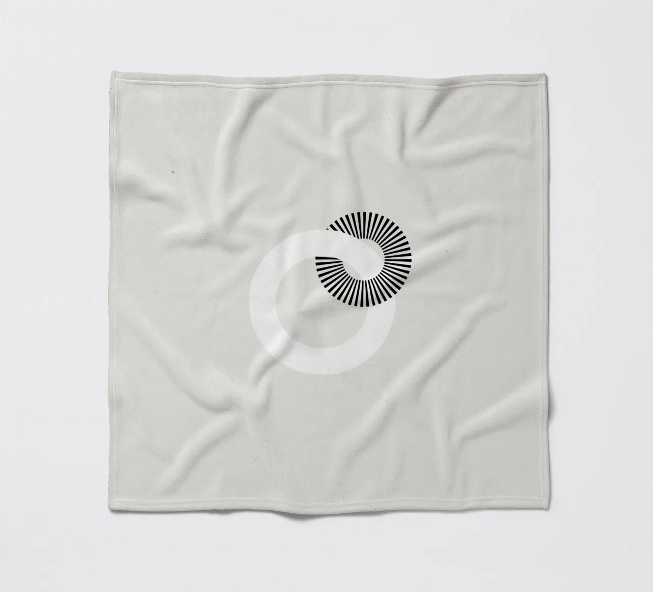 Minimalist rings fleece blanket by Katja Stehle Design