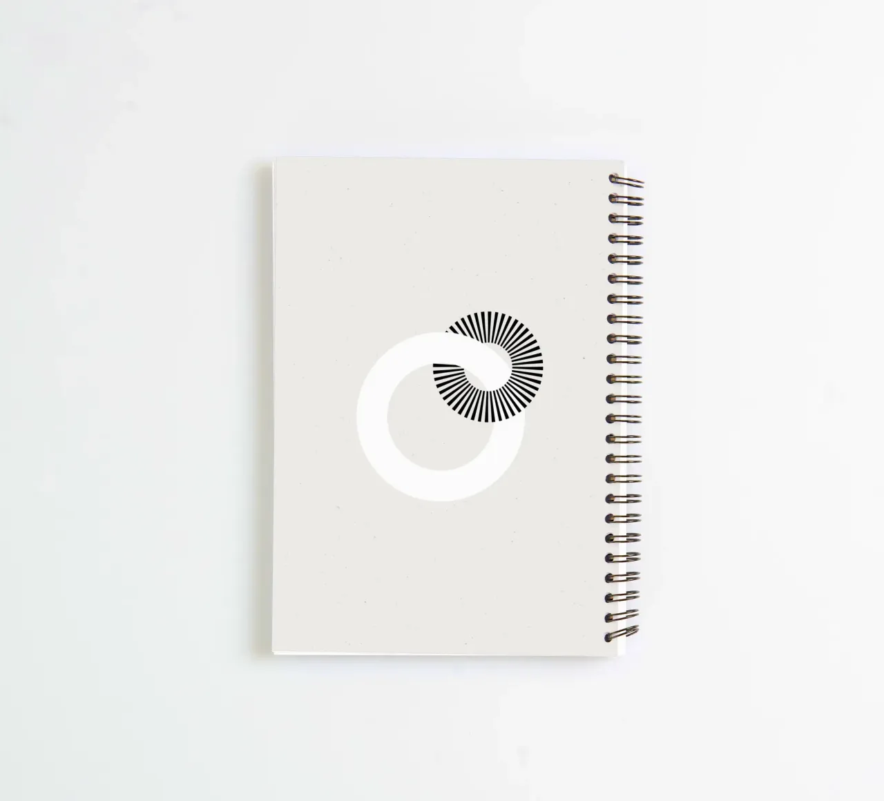Minimalist rings spiral notebook by Katja Stehle Design
