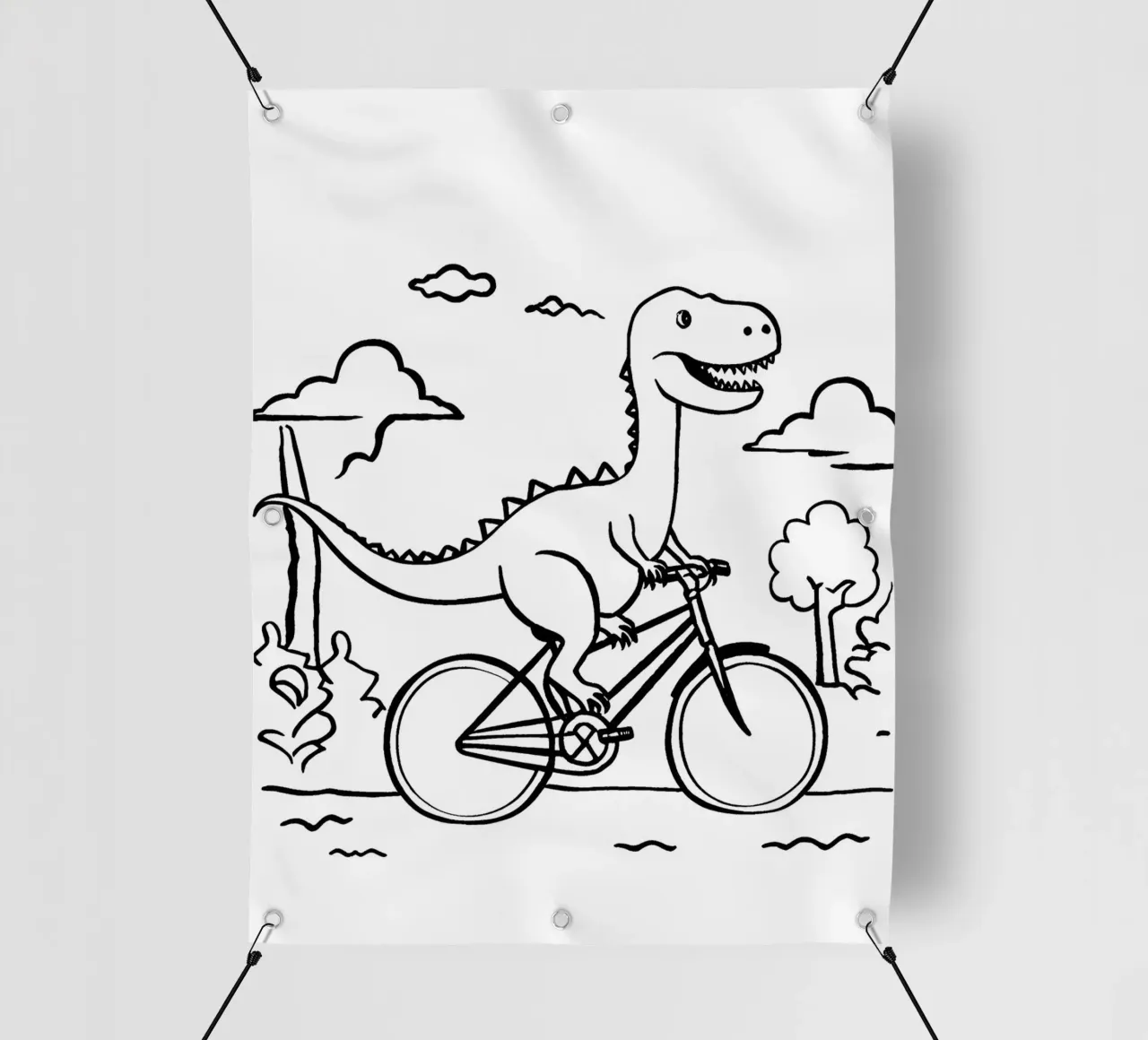 Bicycle dinosaur telo in pvc da LisaArtes