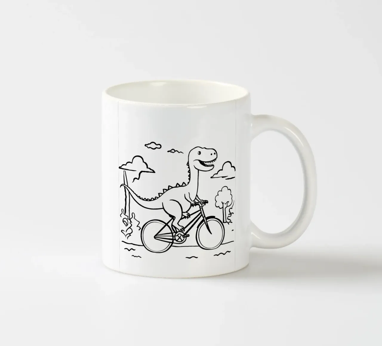 Bicycle dinosaur tazza in ceramica da LisaArtes