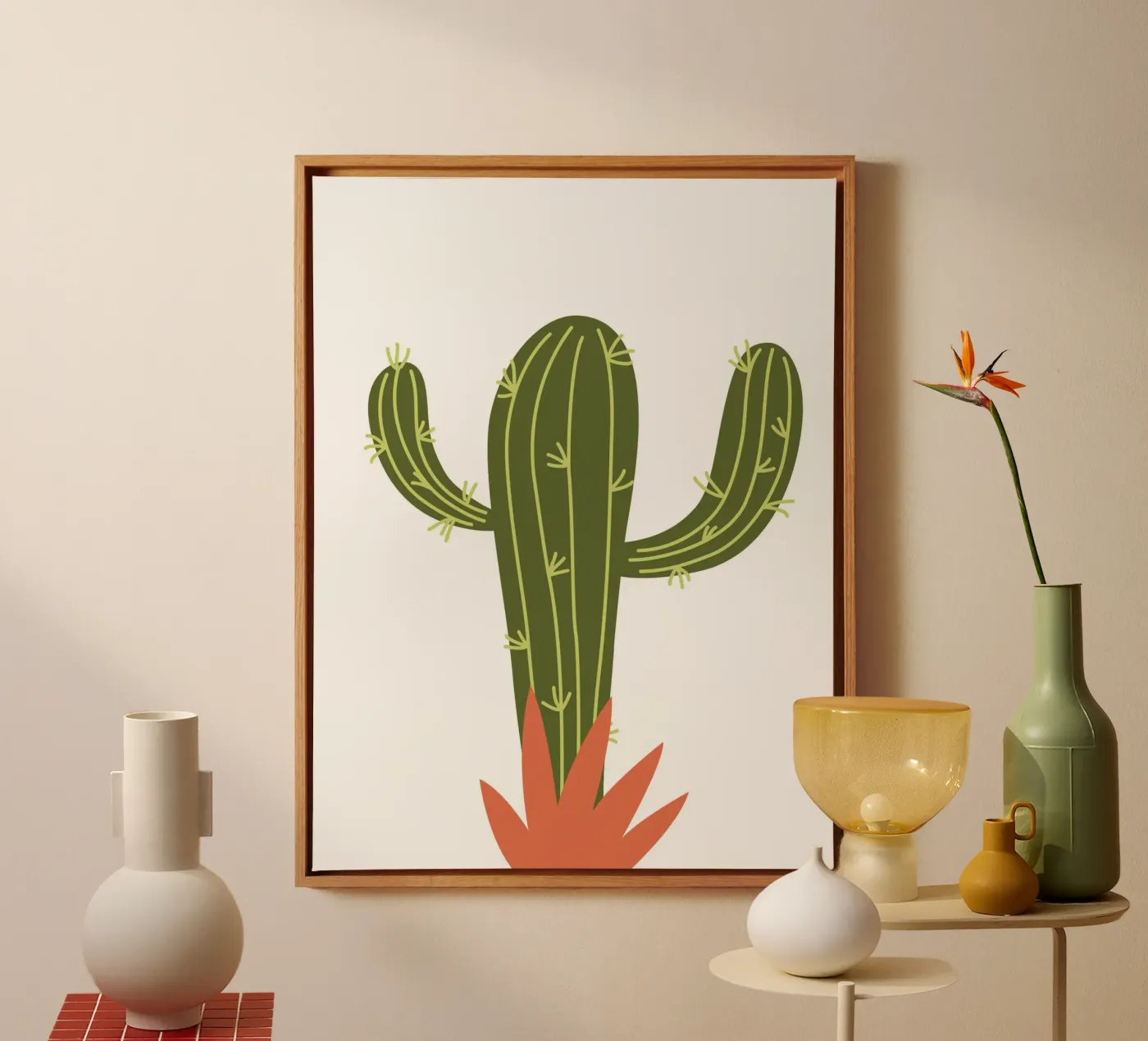 Cactus canvas by LisaArtes