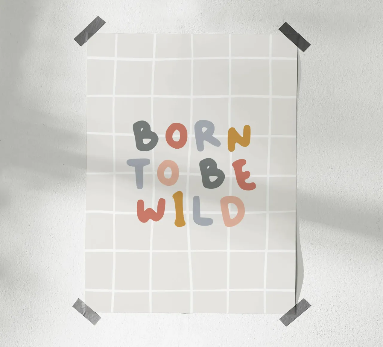 Born to be wild poster con telaio in legno da we line studio - art