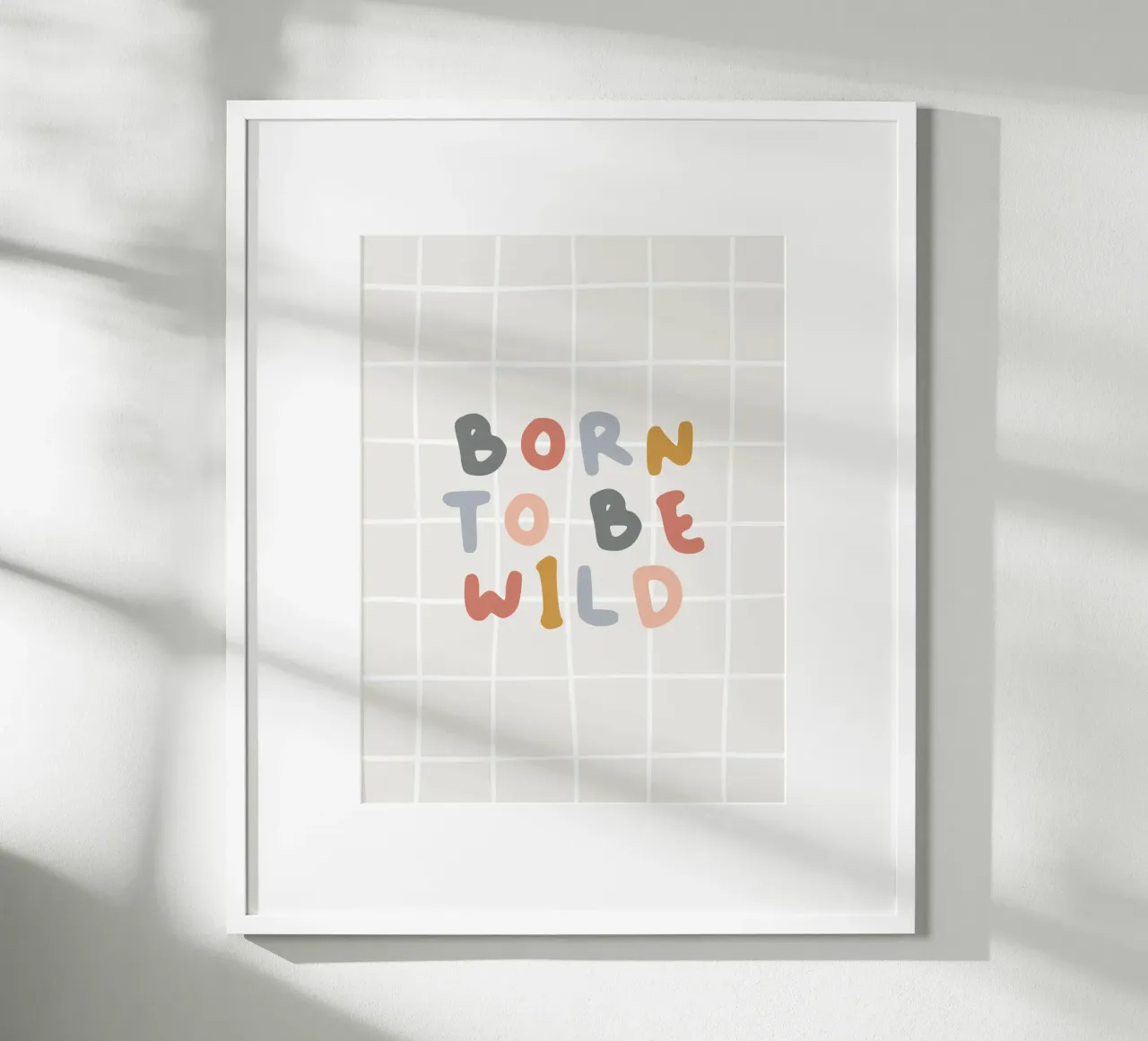 Born to be wild poster con telaio in legno da we line studio - art