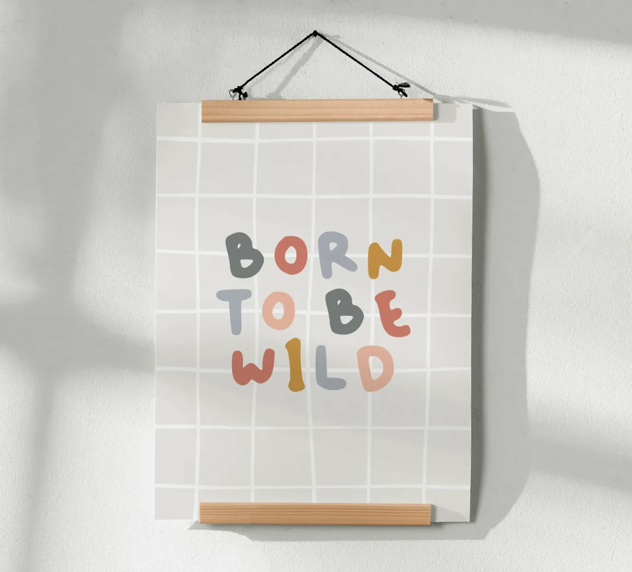 Born to be wild poster con telaio in legno da we line studio - art