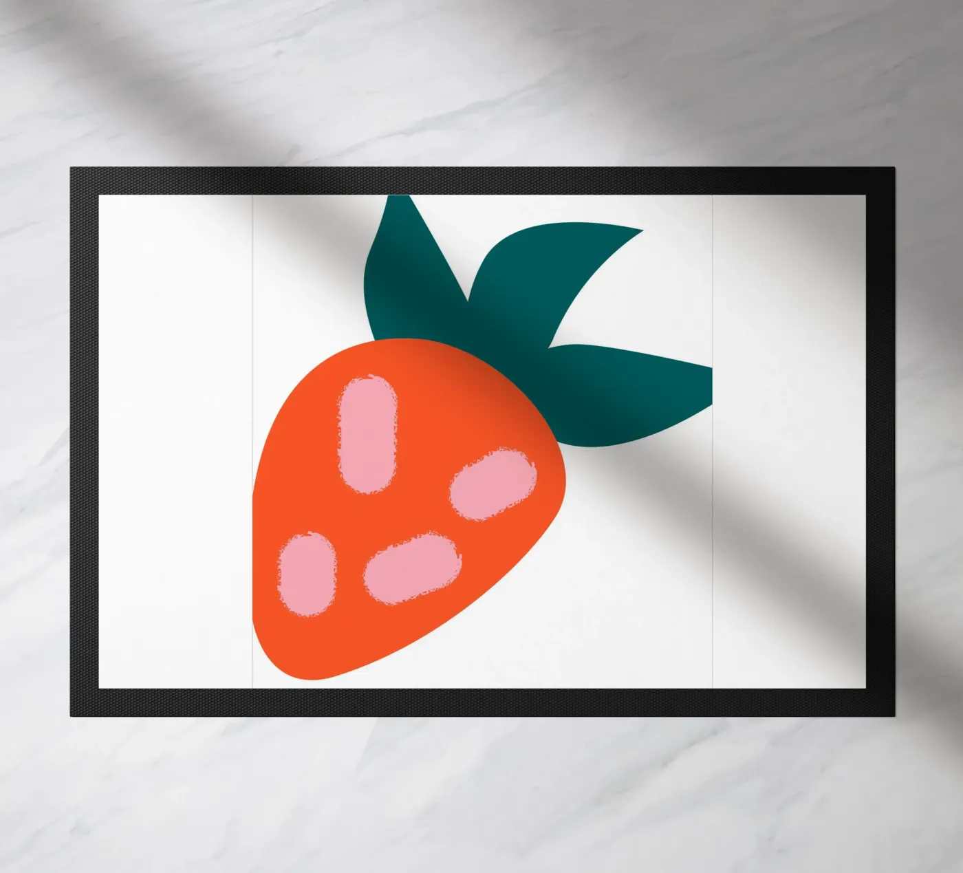Strawberry doormat by LisaArtes